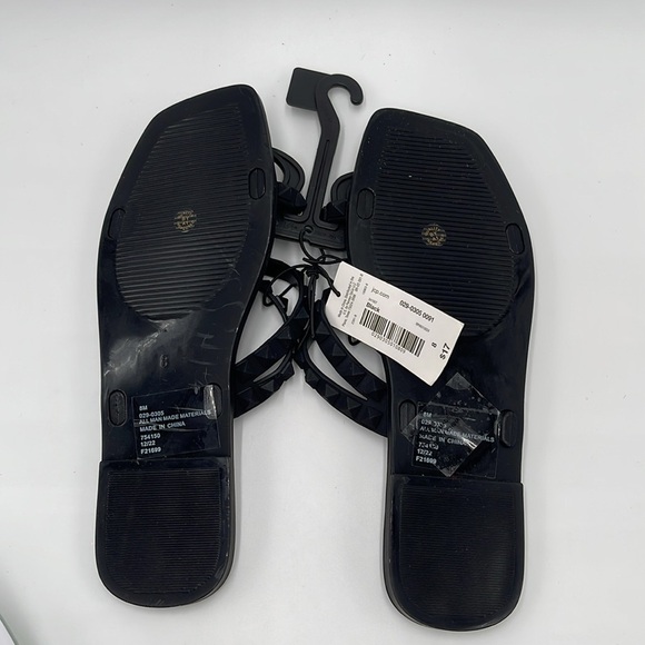 NWT Mixit Women’s Black Jelly Flip-Flops - Size 8 - Picture 4 of 7